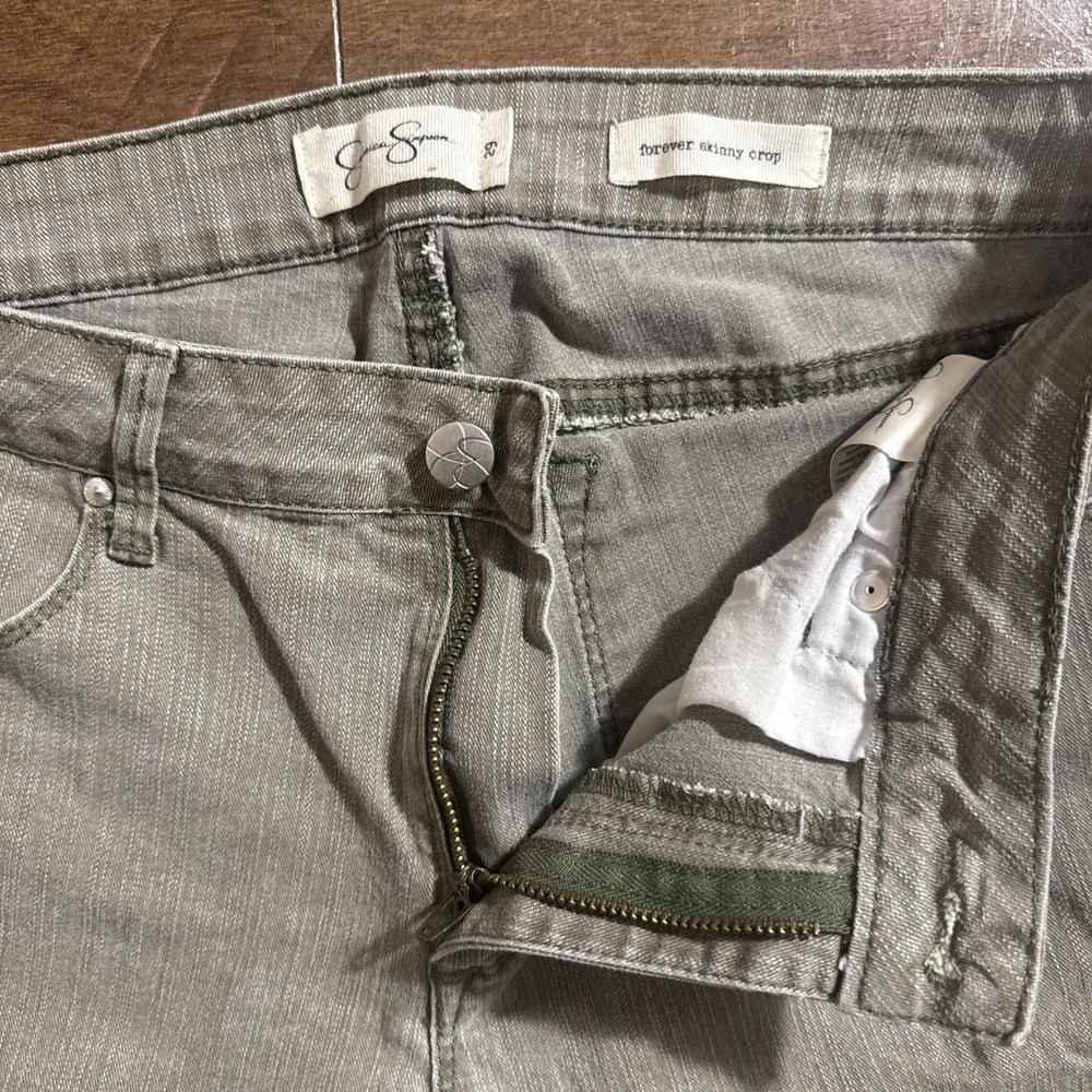 Jessica Simpson Forever Skinny Crop Women 29‎ Gray Wash Stretch Denim Pants - Picture 7 of 11